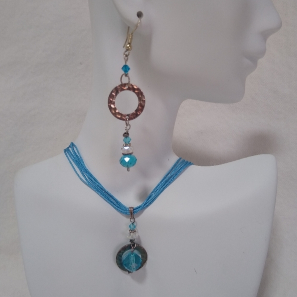 Elegant Blue and Silver Jewelry Set